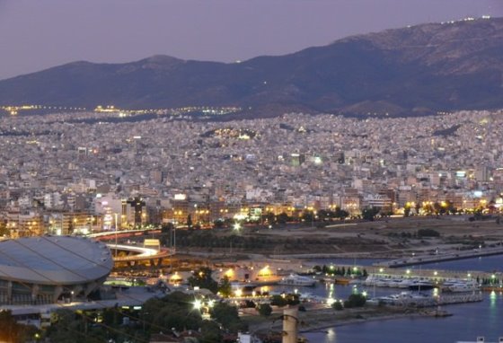 Вид на Афины из Пирея