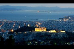 Афины ночью