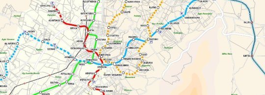 Карта Афинского метро
