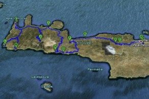 По Криту на авто. Карта западного Крита