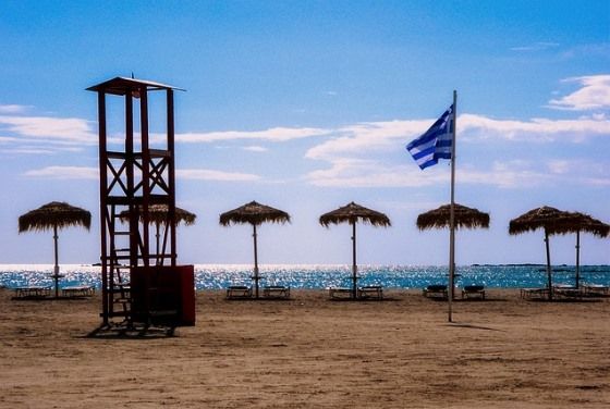 Пляж на Крите в октябре