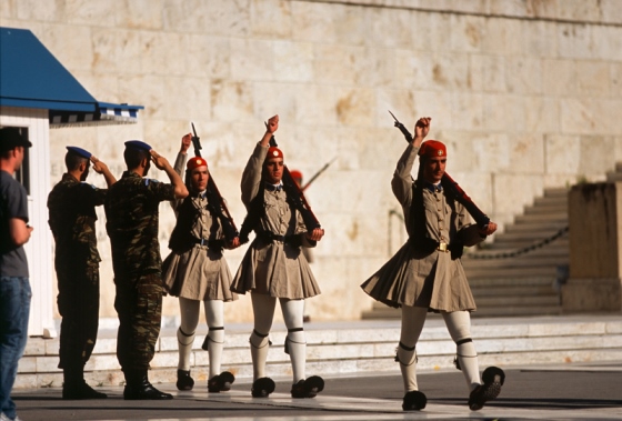 Президентская гвардия в центре Афин